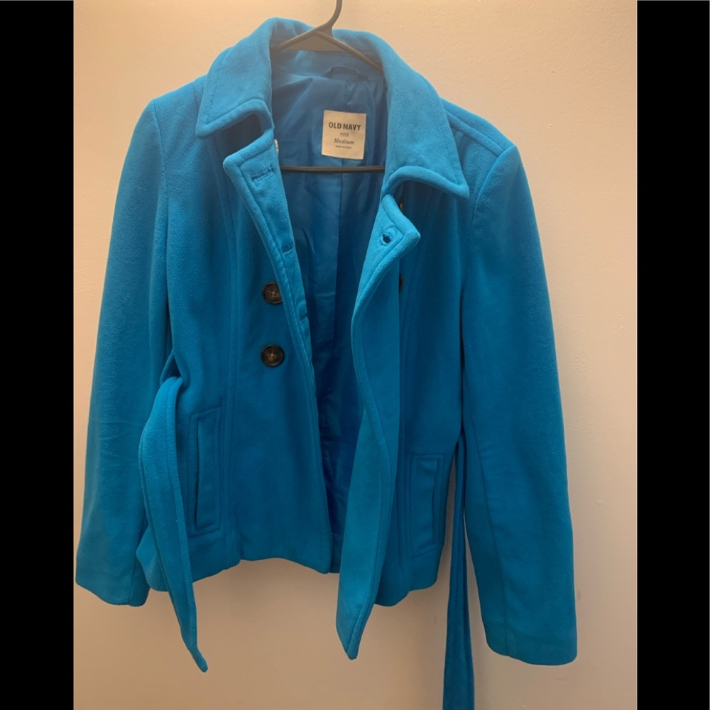 Old Navy M turquoise pea coat